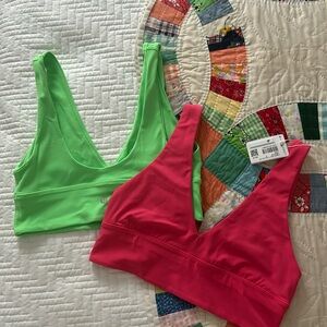 2 lululemon align v neck bras